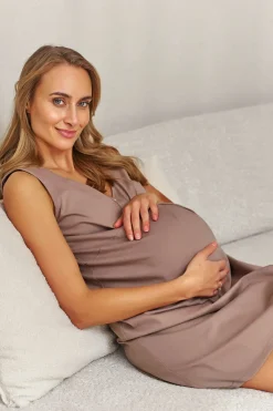 Bawełniana koszula nocna do karmienia Sky krótka