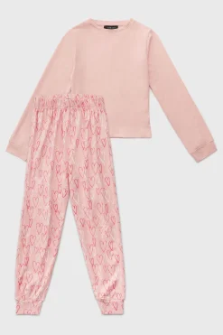 Bawełniana piżama dziewczęca Hearts długa