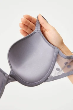 Biustonosz Dotted Mesh Push-Up Plunge