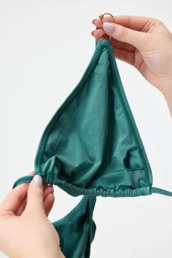 Biustonosz od stroju kąpielowego Satin Green