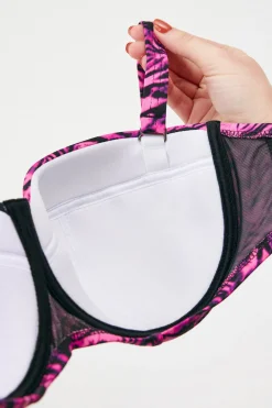 Biustonosz od stroju kąpielowego Panther Pink Bardot