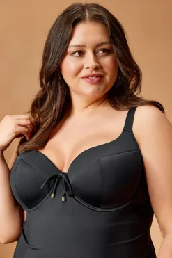 Biustonosz od stroju kąpielowego tankini Harper Black Plus