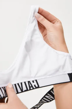 Biustonosz od stroju kąpielowego Calvin Klein Classic White