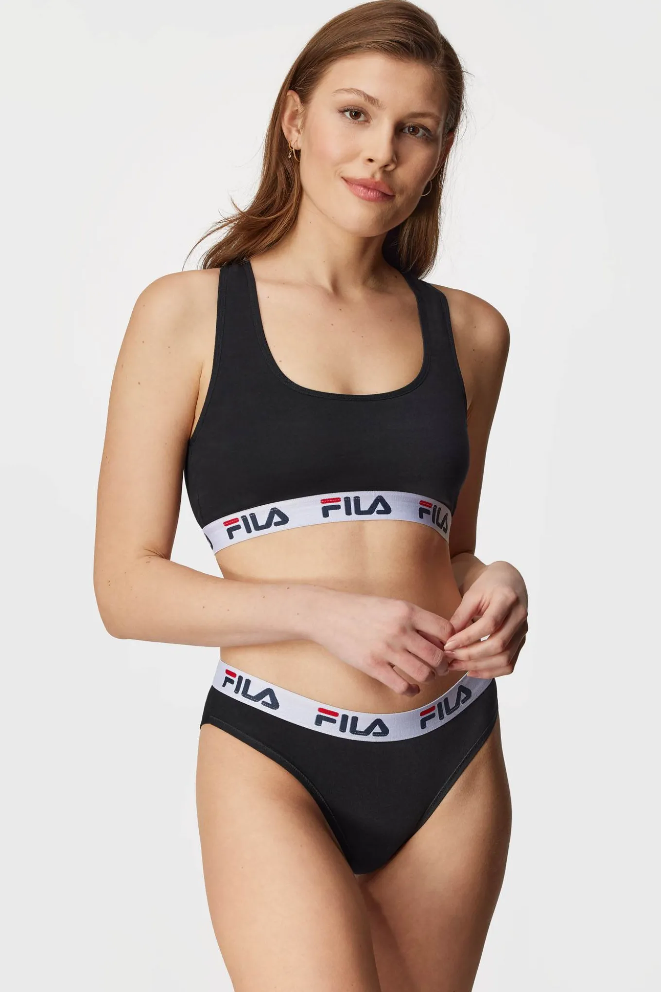 Biustonosz sportowy Fila Black bawełniany