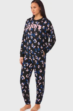 Ciepła piżama DKNY Falling from Fall długa