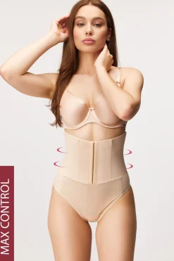 Ściągający gorset ze stringami Elegant Shape