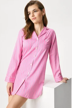 Damska koszula nocna Ralph Lauren Cotton Sateen krótka