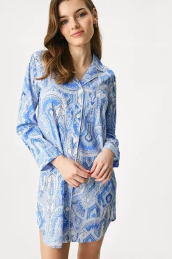 Damska koszula nocna Ralph Lauren Cotton Lawn krótka