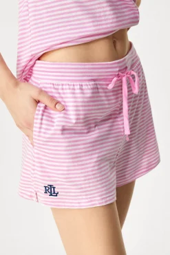Damska piżama Ralph Lauren Cotton Knit z krótkimi nogawkami