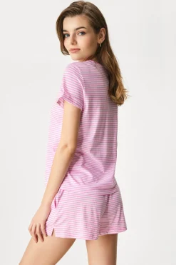 Damska piżama Ralph Lauren Cotton Knit z krótkimi nogawkami