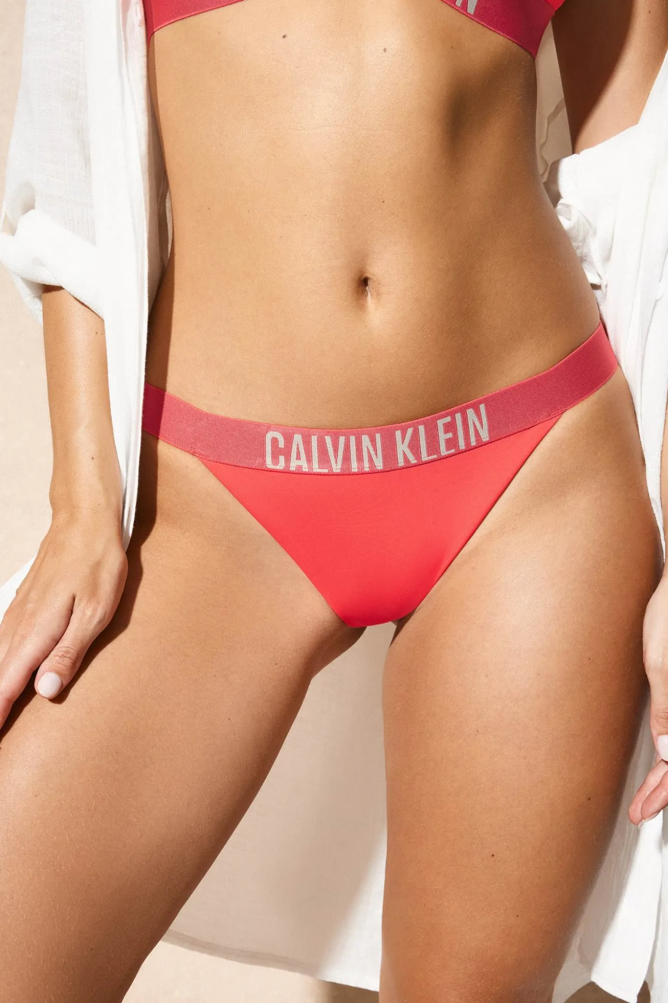 Dwuczęściowy strój kąpielowy Calvin Klein Punch Pink