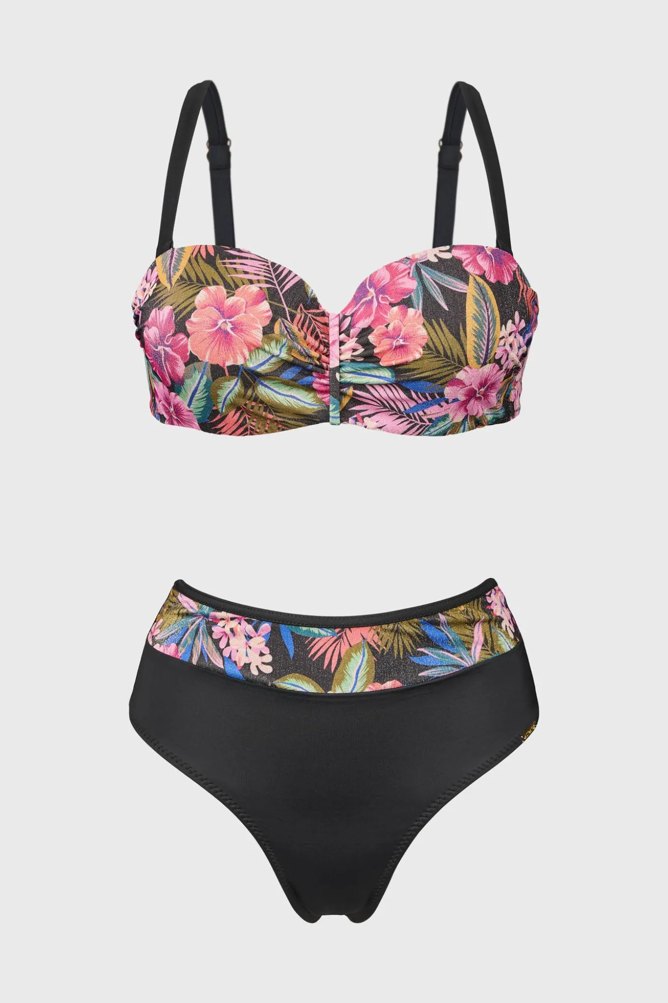 Dwuczęściowy strój kąpielowy Shiny Flowers Push-Up