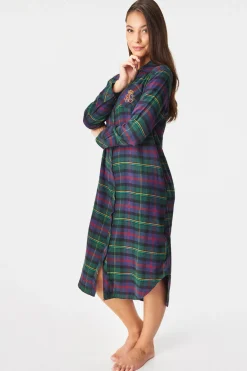 Koszula nocna Ralph Lauren Brushed Twill długa