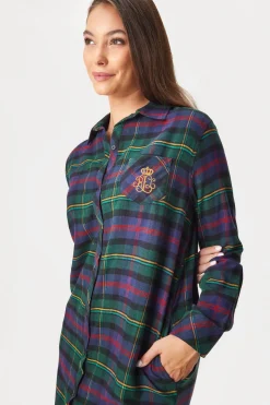 Koszula nocna Ralph Lauren Brushed Twill długa