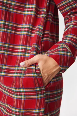 Koszula nocna Ralph Lauren Brushed Twill długa