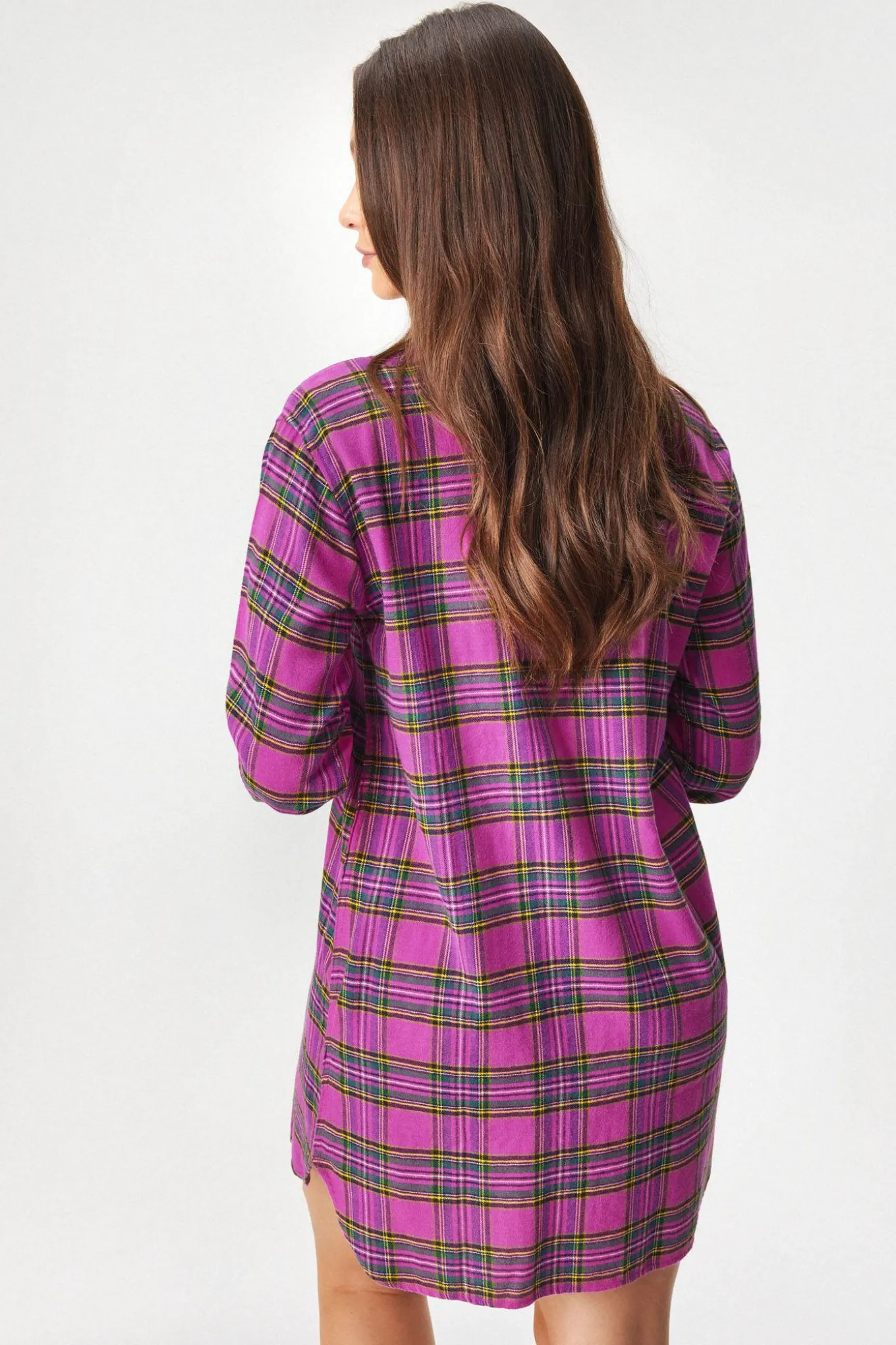 Koszula nocna Ralph Lauren Pink Plaid krótka