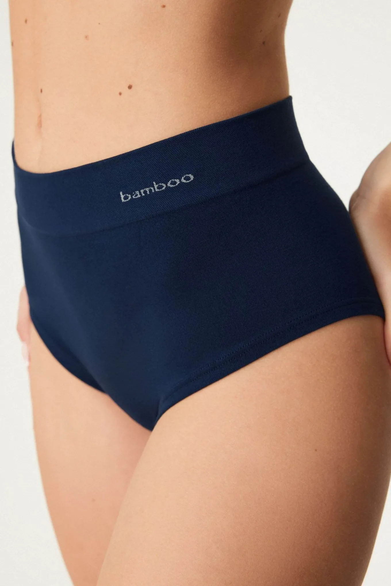 Majtki klasyczne Bamboo Nature II z wysokim stanem