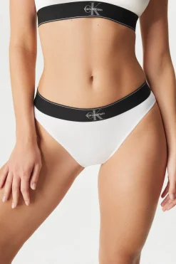 Majtki klasyczne Calvin Klein Graphic z wysokim stanem