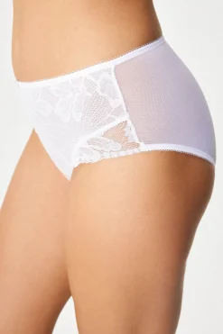 Majtki klasyczne Perfect Lace z podwyższonym stanem