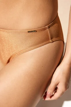 Majtki od stroju kąpielowego Gold Lurex