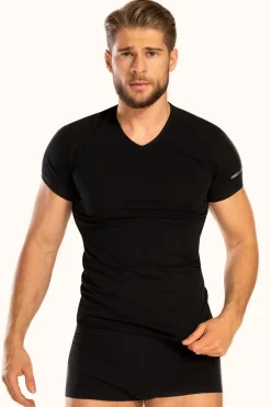 Męski T-shirt V Neck czarny
