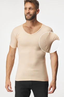 Niewidoczny T-shirt pod koszulę MEN-A z panelami przeciwpotnymi