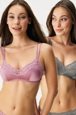 2PACK Biustonosz Origins Shiny Micro Bralette bez fiszbin