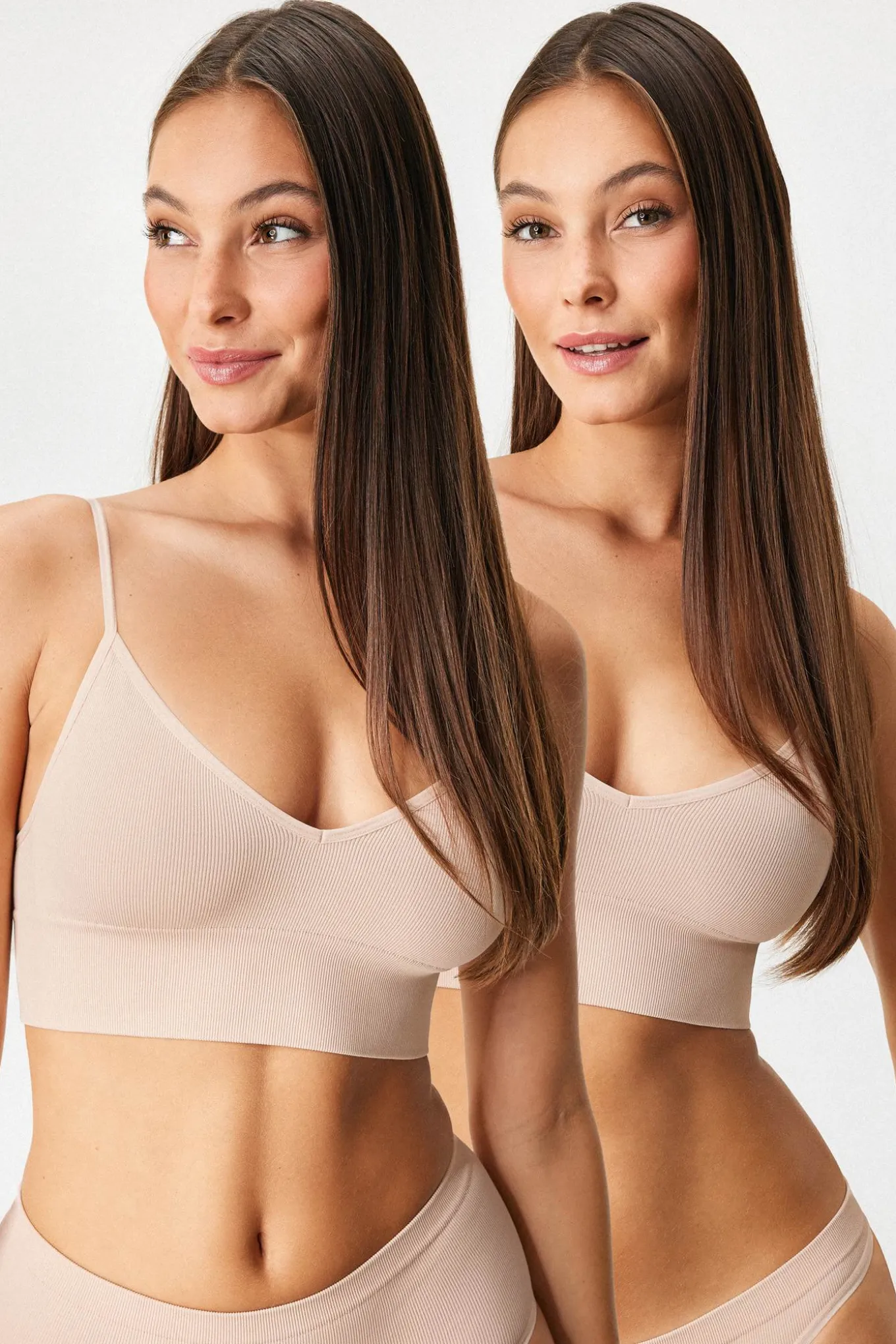 2PACK Biustonosz RIB Bralette bez fiszbin