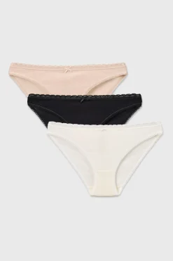3 PACK Klasyczne majtki ciążowe Naomi bawełniane
