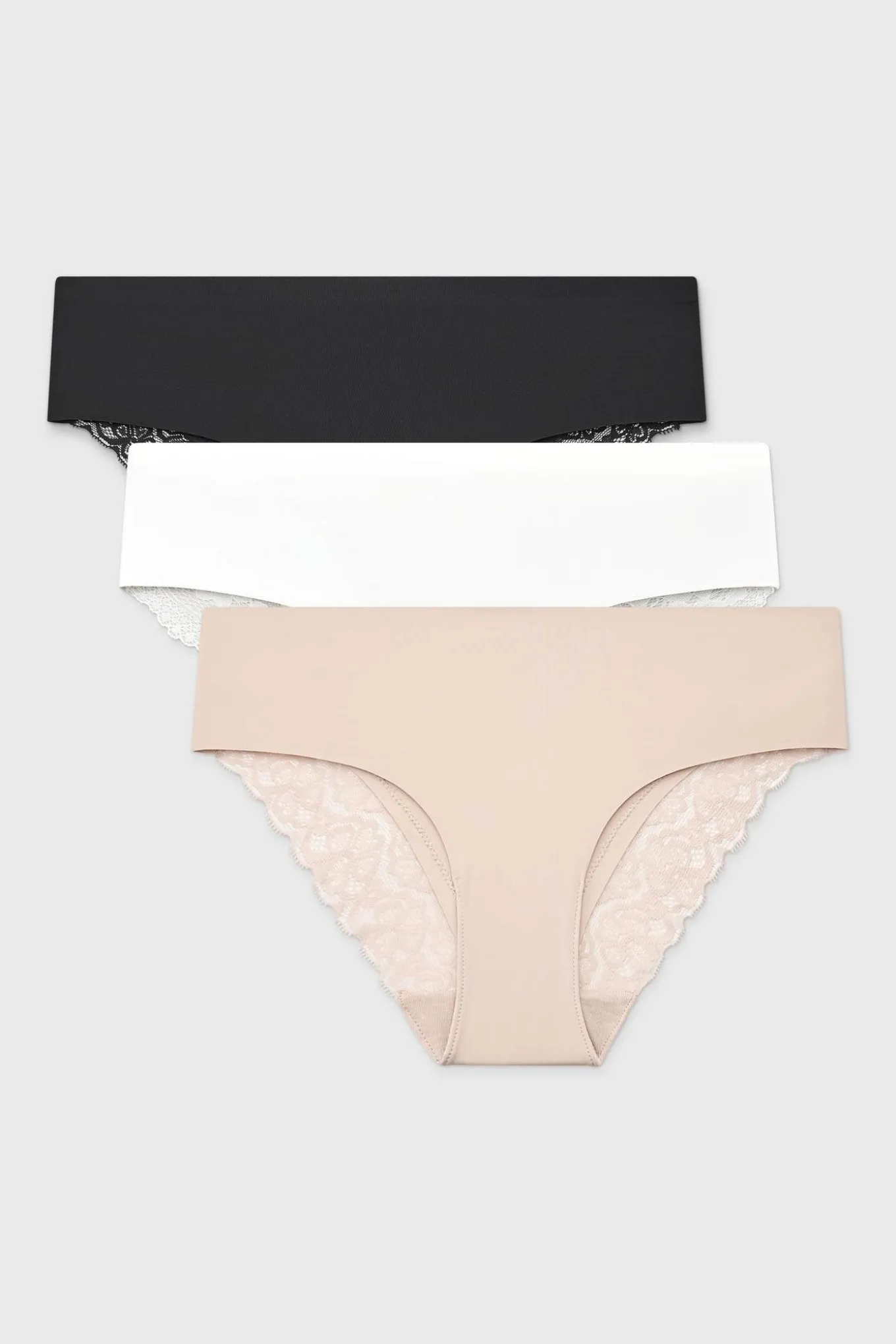 3PACK Majtki hipstery Simple Lace