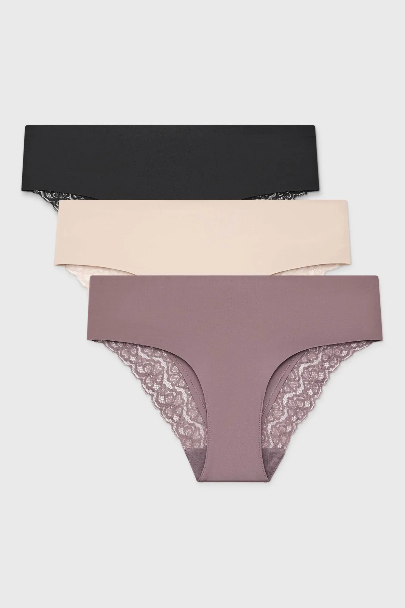 3PACK Majtki hipstery Simple Lace