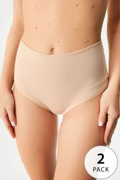 2PACK Majtki klasyczne Bamboo Mina z wysokim stanem