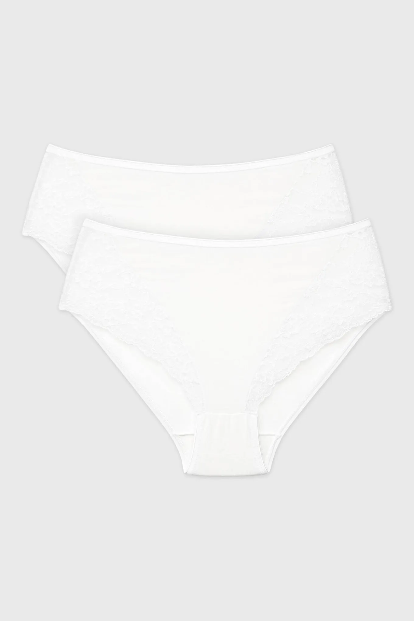 2PACK Majtki klasyczne Bella z wysokim stanem