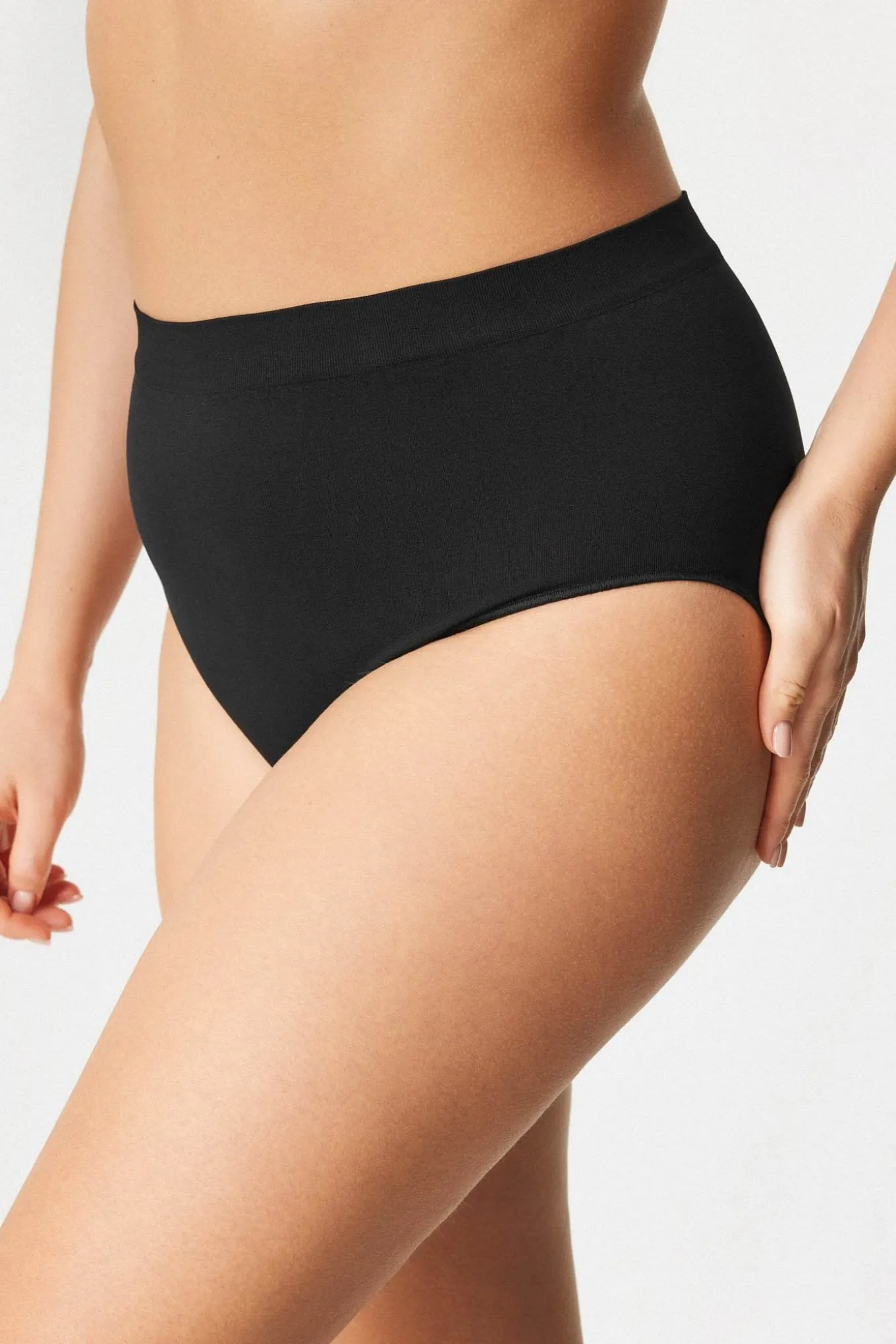 3PACK Majtki klasyczne Flexi z podwyższonym stanem bezszwowe
