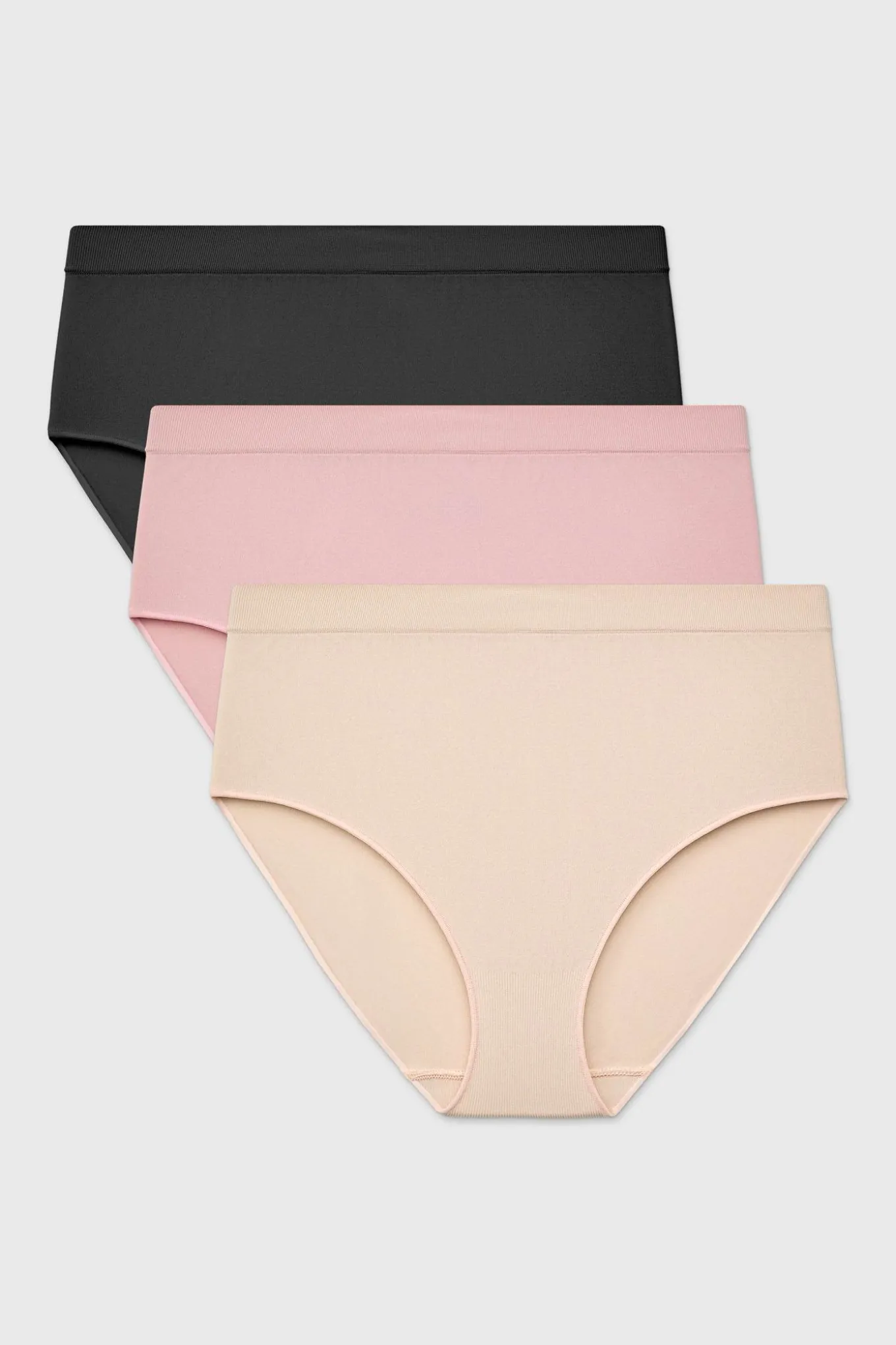 3PACK Majtki klasyczne Flexi z podwyższonym stanem bezszwowe