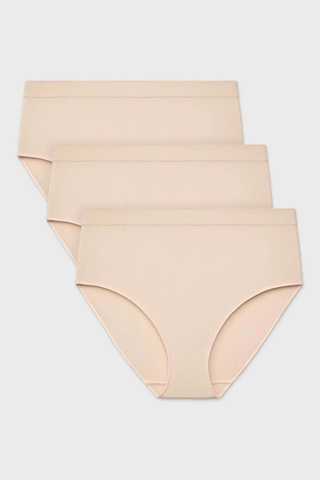 3PACK Majtki klasyczne Flexi z podwyższonym stanem bezszwowe