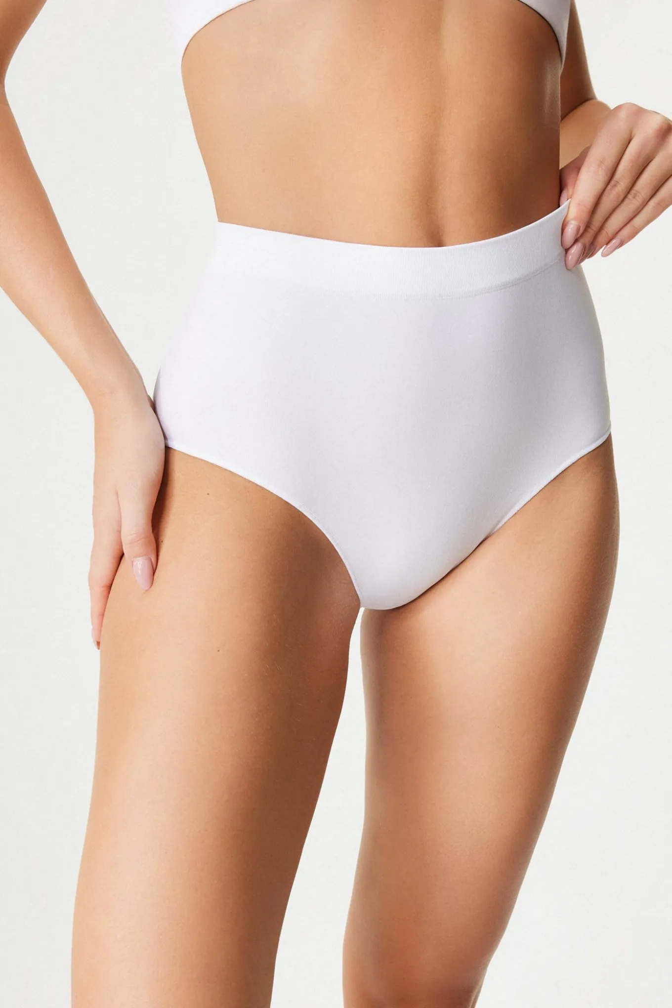 2PACK Majtki klasyczne Flexi z podwyższonym stanem bezszwowe
