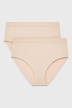 2PACK Majtki klasyczne Flexi z podwyższonym stanem bezszwowe