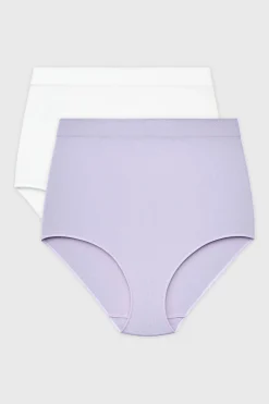 2PACK Majtki klasyczne Flexi z wysokim stanem bezszwowe