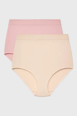 2PACK Majtki klasyczne Flexi z wysokim stanem bezszwowe