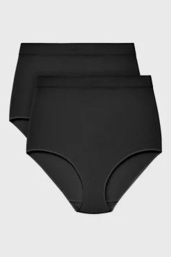 2PACK Majtki klasyczne Flexi z wysokim stanem bezszwowe