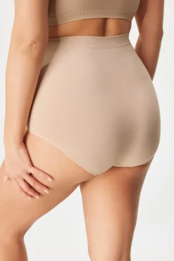 2PACK Majtki klasyczne Flexi z wysokim stanem bezszwowe