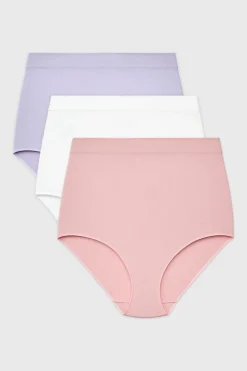 3PACK Majtki klasyczne Flexi z wysokim stanem bezszwowe