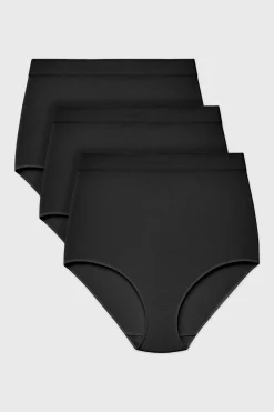 3PACK Majtki klasyczne Flexi z wysokim stanem bezszwowe
