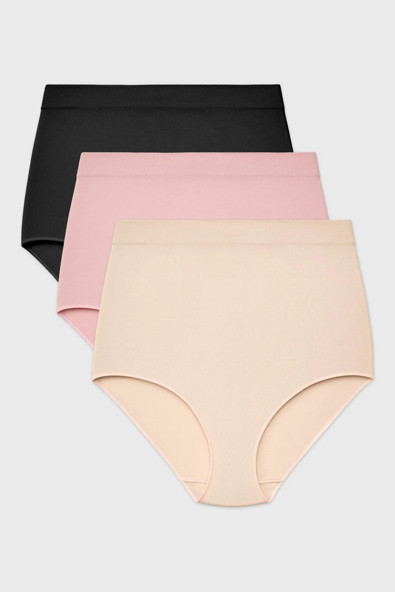 3PACK Majtki klasyczne Flexi z wysokim stanem bezszwowe