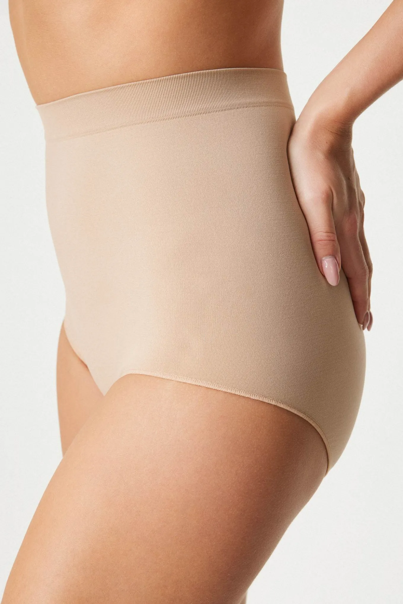 3PACK Majtki klasyczne Flexi z wysokim stanem bezszwowe