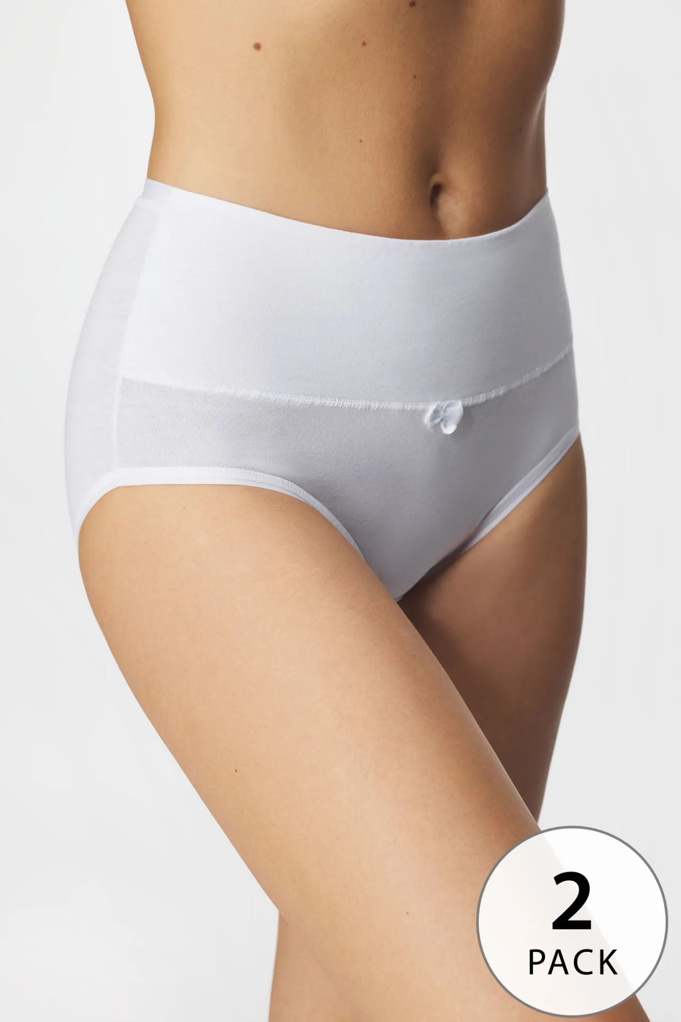 2PACK Majtki klasyczne Hannah z wysokim stanem