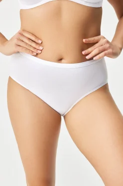 3PACK Majtki klasyczne Pure z podwyższonym stanem bawełniane