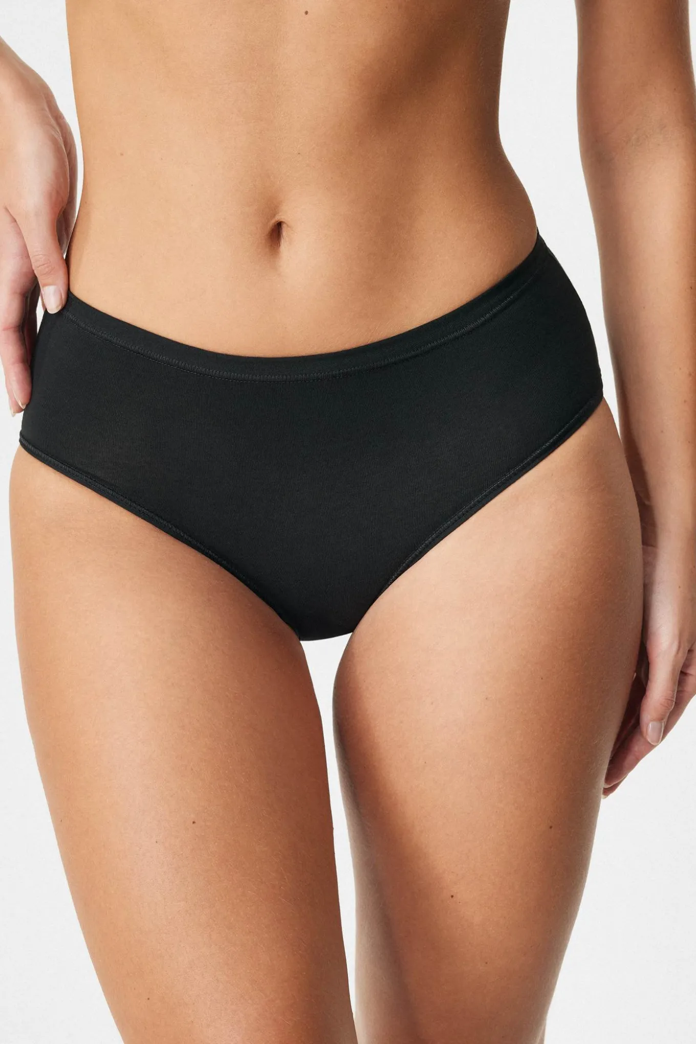 3PACK Majtki klasyczne Pure z podwyższonym stanem bawełniane