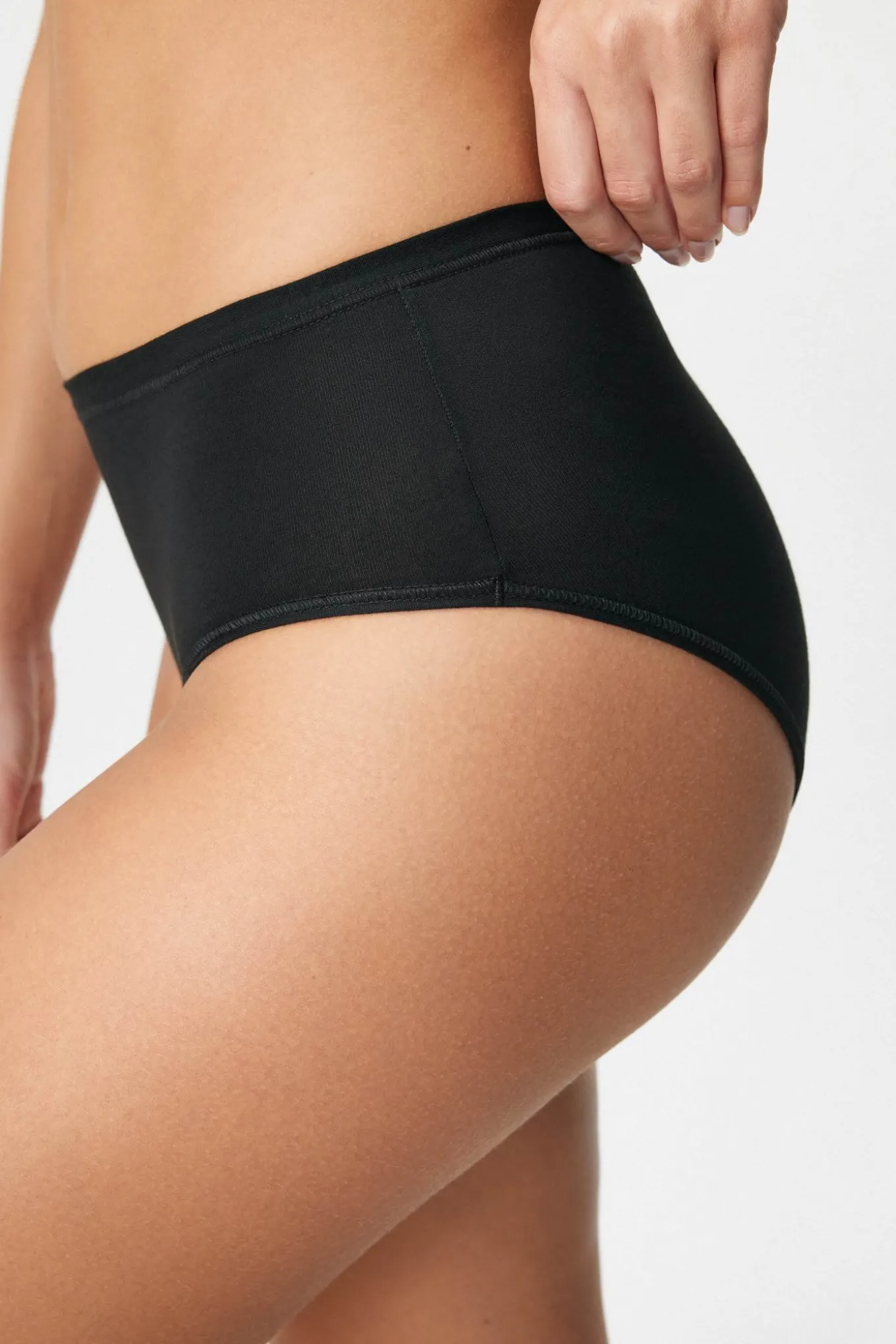 3PACK Majtki klasyczne Pure z podwyższonym stanem bawełniane
